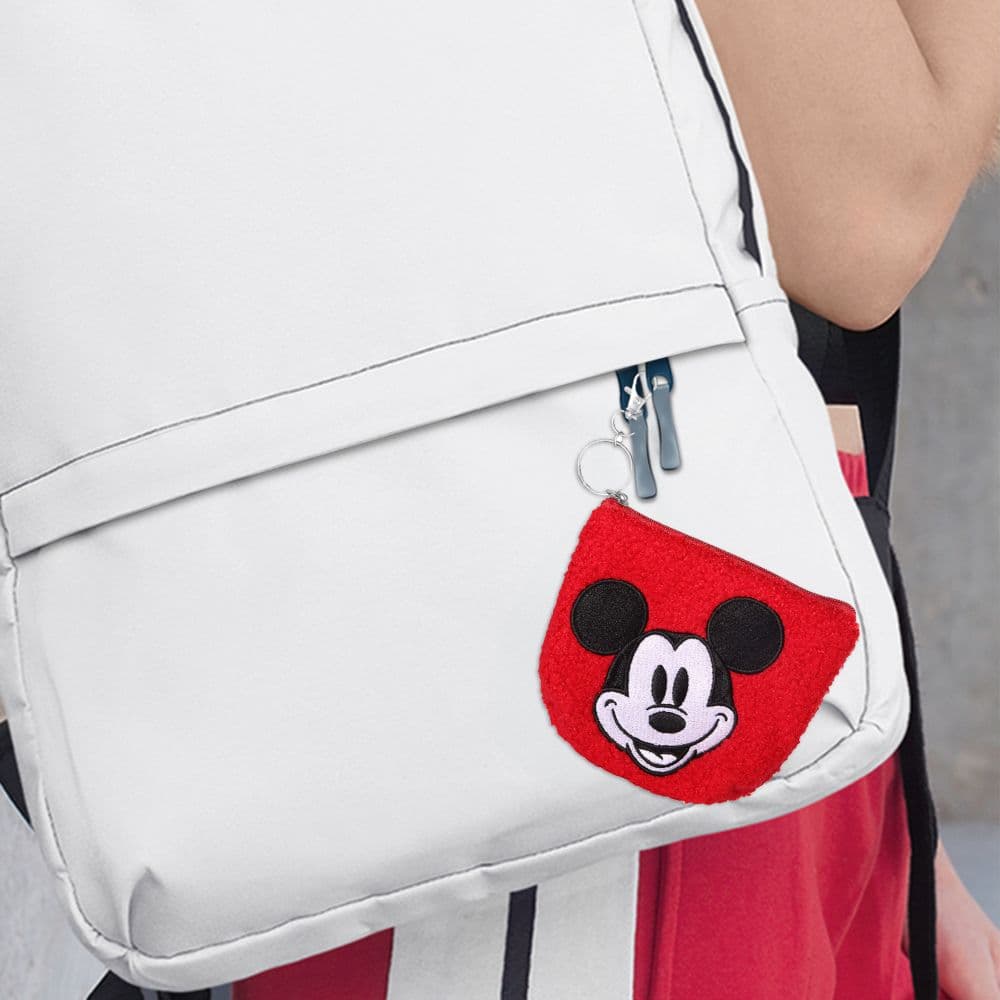 Disney Mickey Mouse Zip-Up Cloth Keychain Coin Purse Third Alternate Image