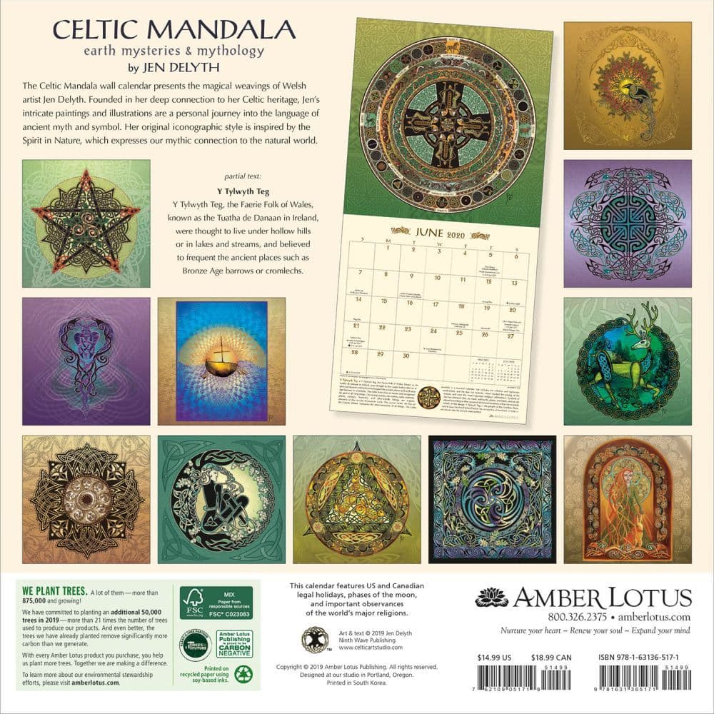 Celtic Mandala Wall Calendar - Calendars.com