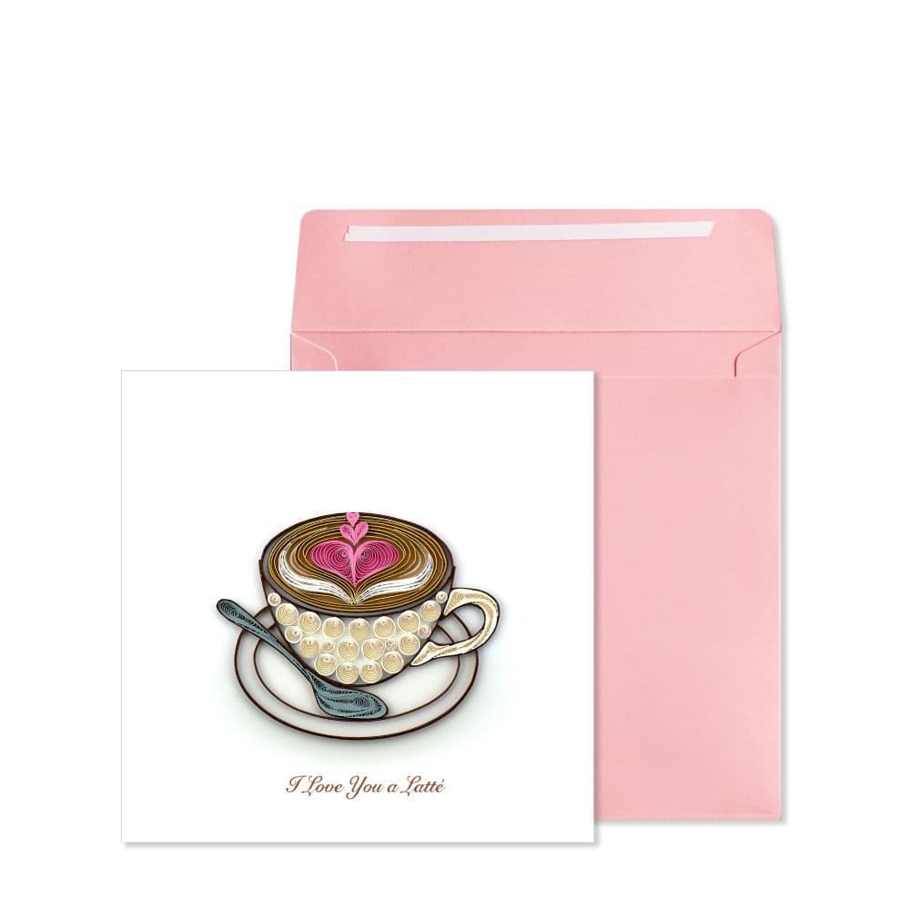 Heart Latte Quilling Valentine&#39;s Day Card Main Product Image width=&quot;1000&quot; height=&quot;1000&quot;