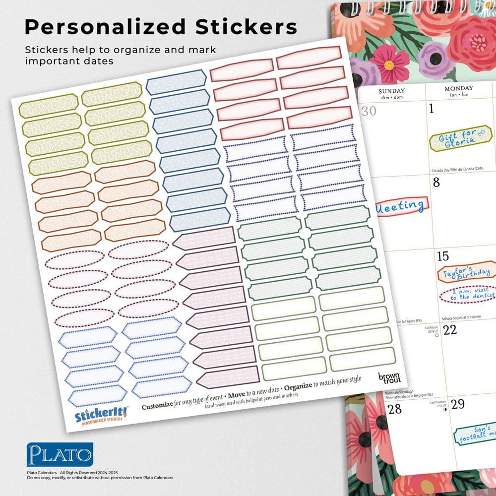 Bonnie Marcus Plato 2025 Wall Calendar