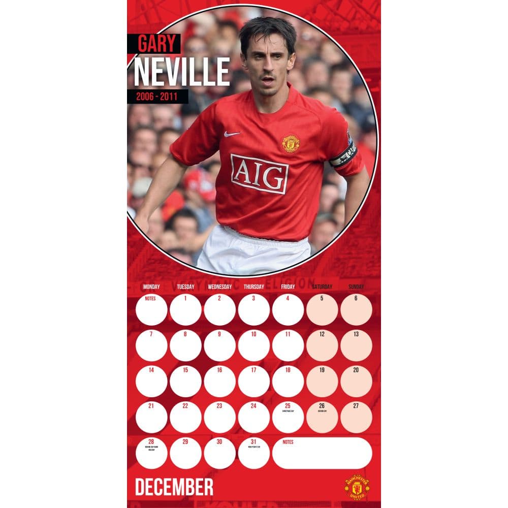Manchester United 2026 Wall Calendar Third Alternate Image
