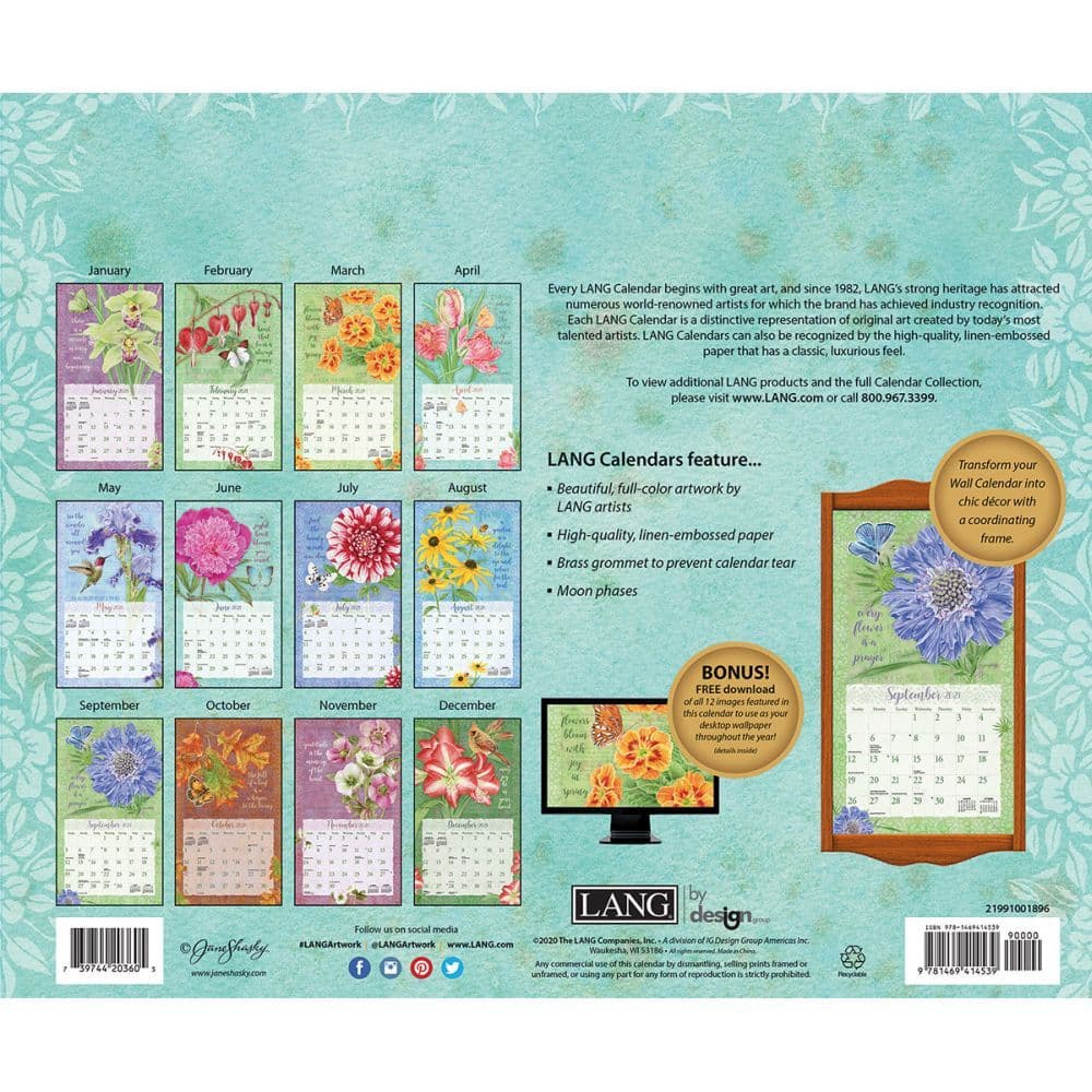 Botanical Inspiration Wall Calendar