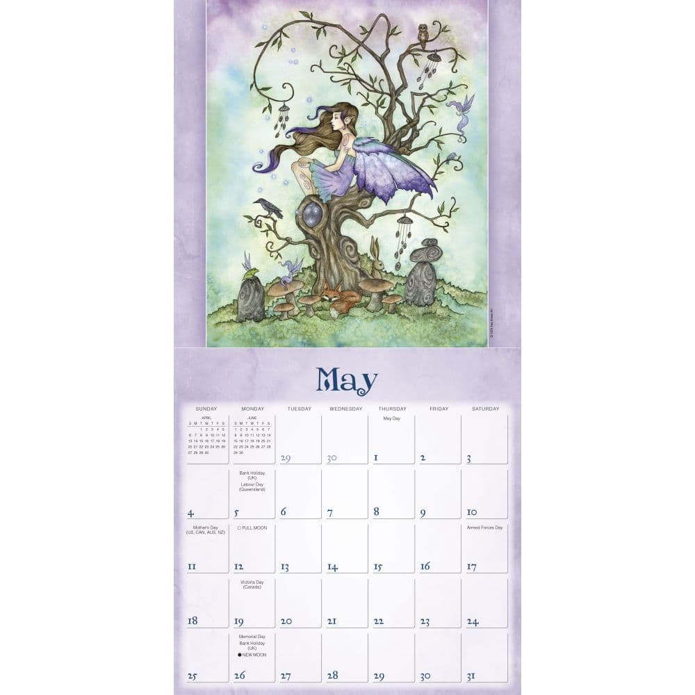 Faerie World by Amy Brown 2025 Wall Calendar