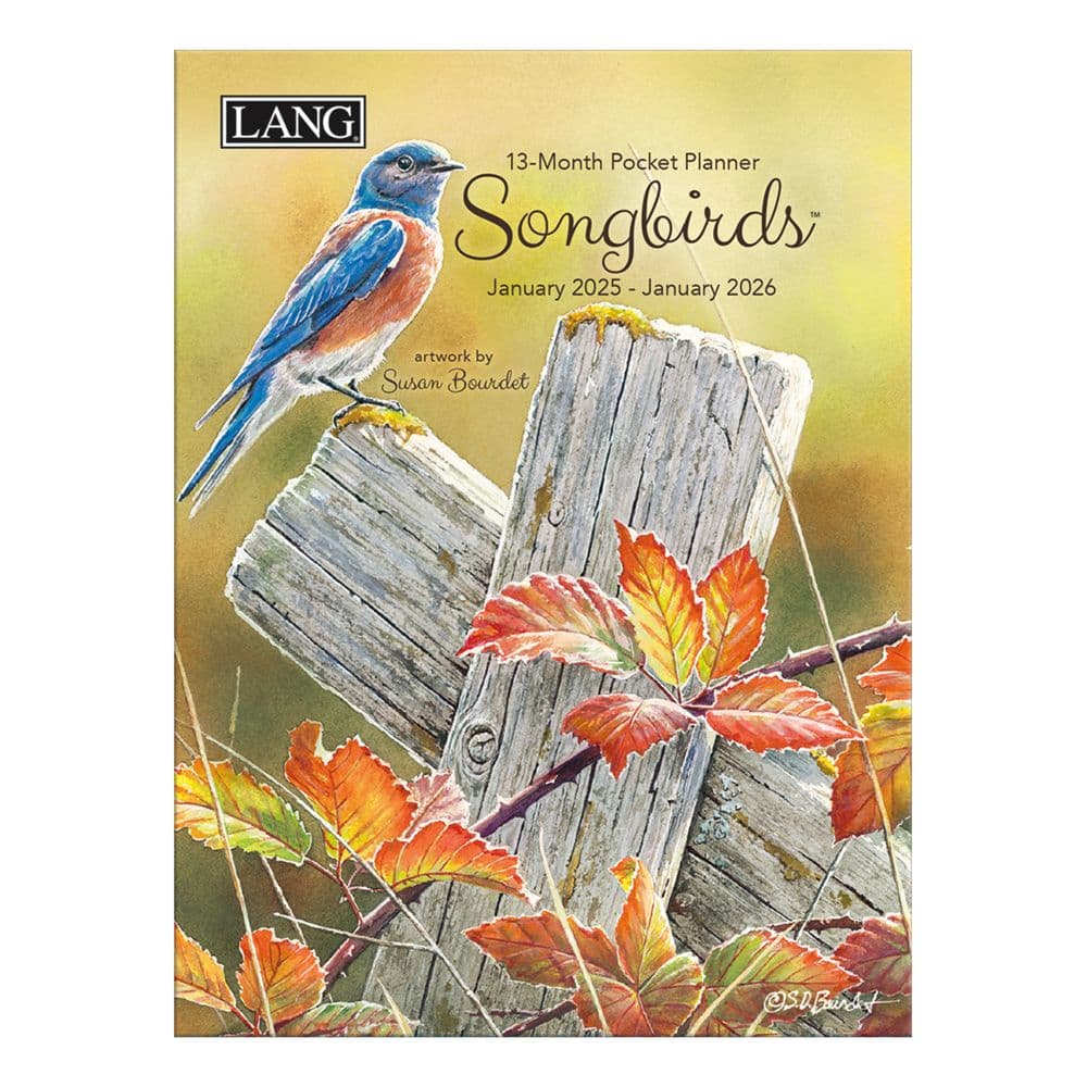 Songbirds 2025 Monthly Pocket Planner by Susan Bourdet_Main Image