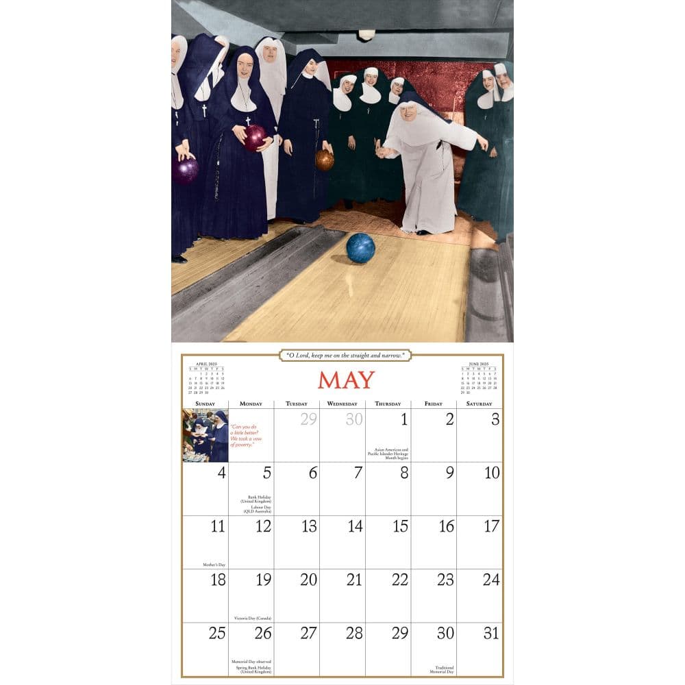 Nuns Having Fun 2025 Wall Calendar Second Alternate Image width="1000" height="1000"