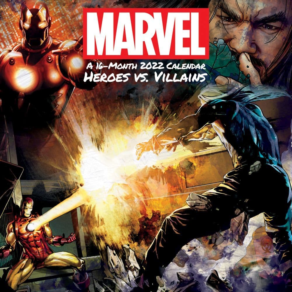 Marvel Heroes vs Villains 2022 Wall Calendar