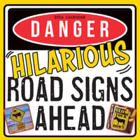 image Danger Hilarious Road Signs 2026 Wall Calendar Main Image