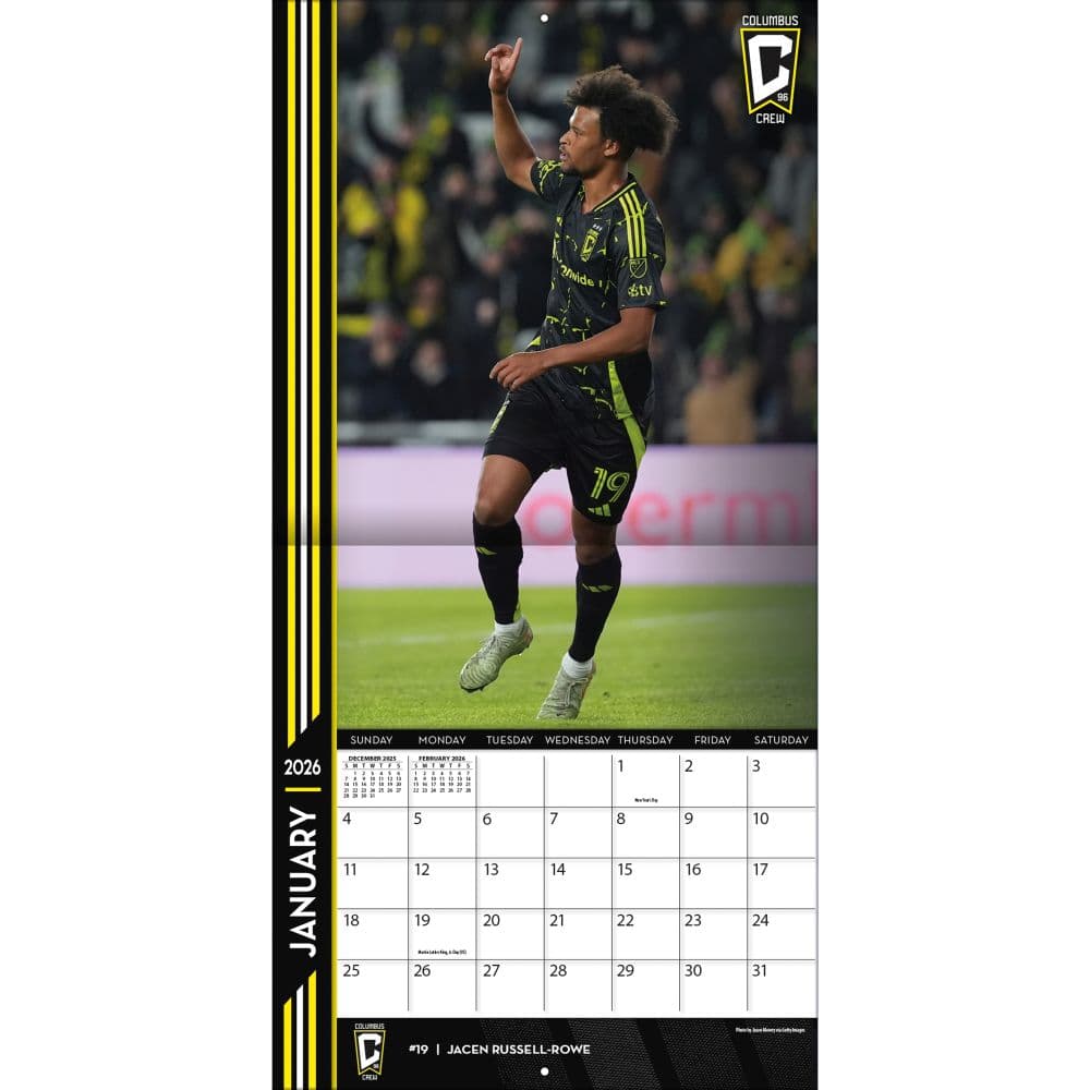 MLS Columbus Crew FC 2026 Wall Calendar Third Alternate Image