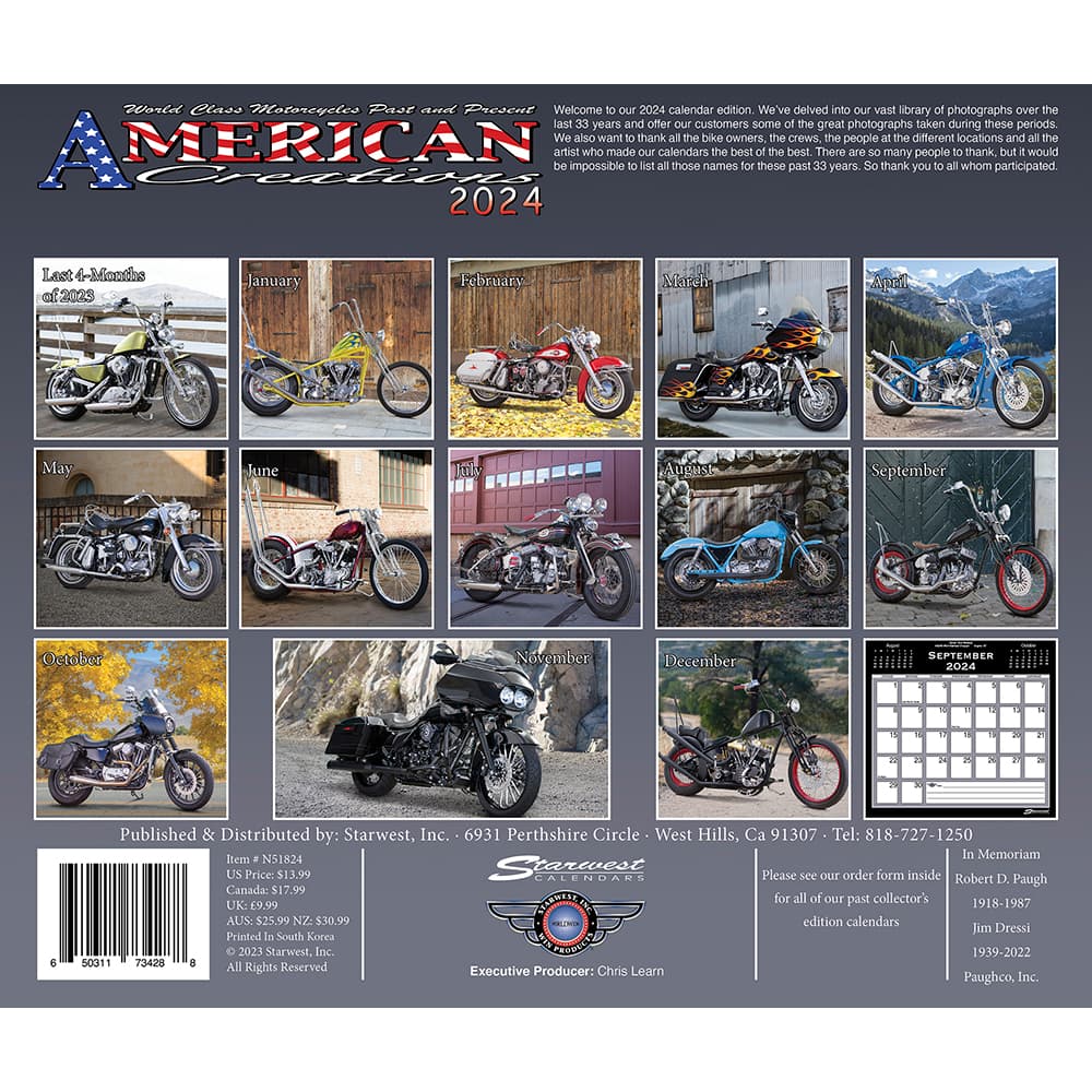 American Creations 2024 Wall Calendar First Alternate Image width=&quot;1000&quot; height=&quot;1000&quot;