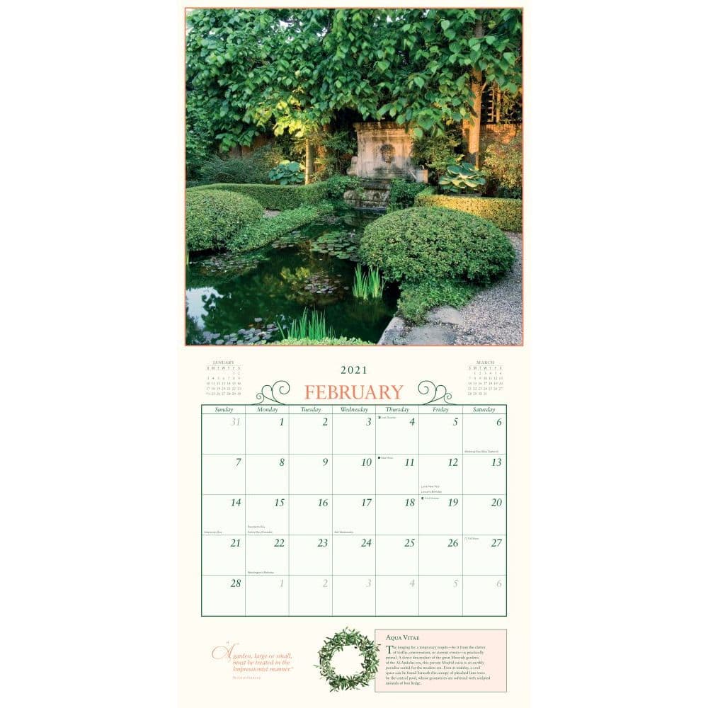 Secret Garden Wall Calendar