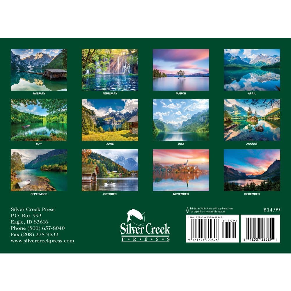 Lakes 2025 Wall Calendar Alt1