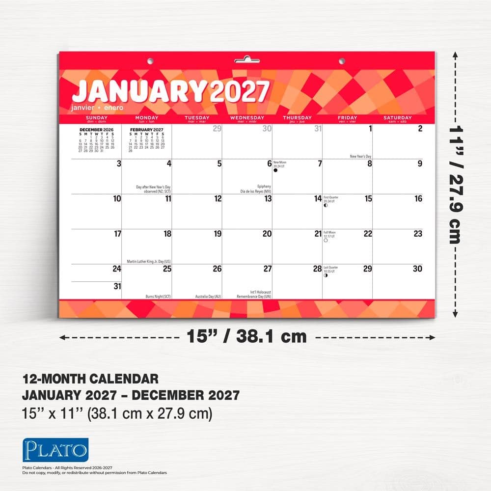 Large Print Blotter 15 x 11 2027 Desk Pad Fifth Alternate Image