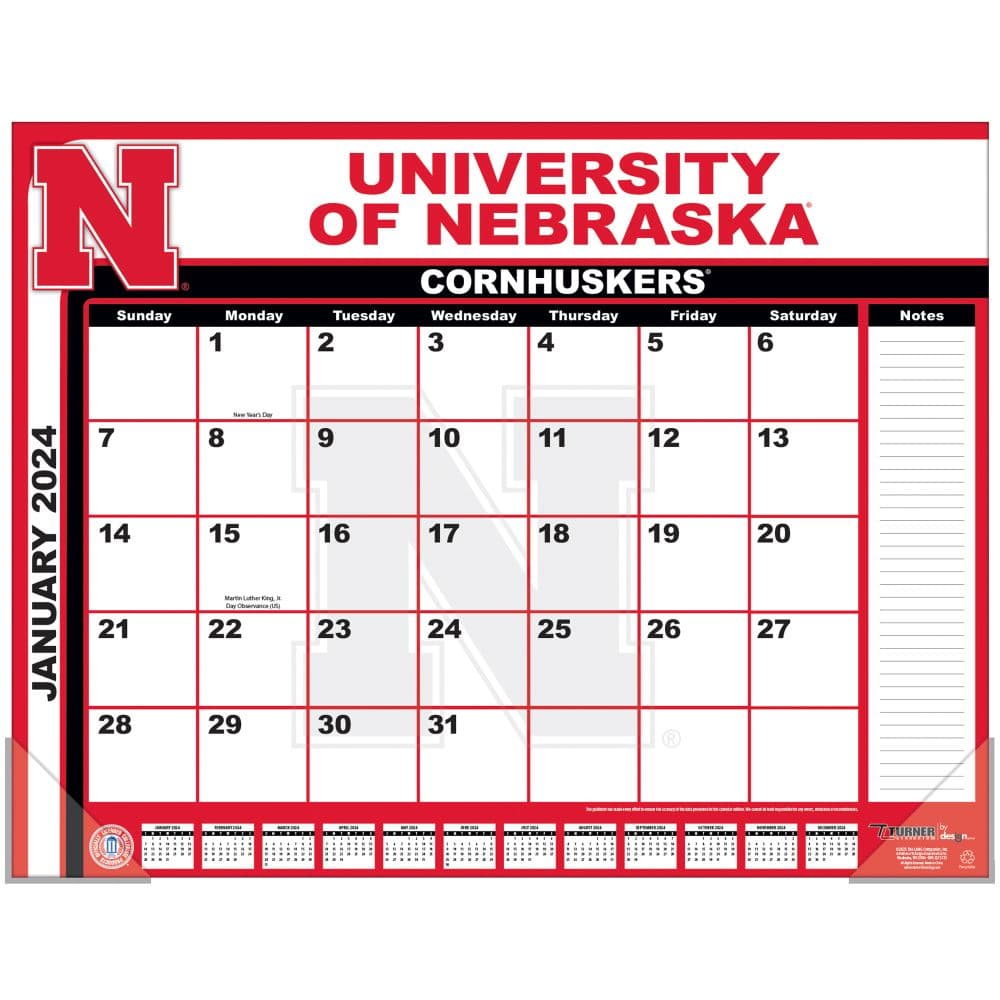 Nebraska Cornhuskers 2024 Desk Pad First Alternate Image width=&quot;1000&quot; height=&quot;1000&quot;