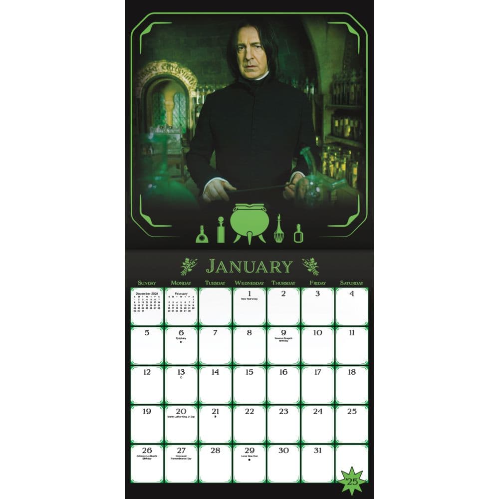 Harry Potter 2025 Mini Wall Calendar Alt2