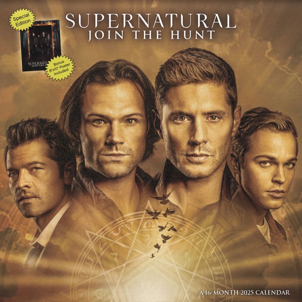 Supernatural Exclusive with Bonus Print 2025 Wall Calendar