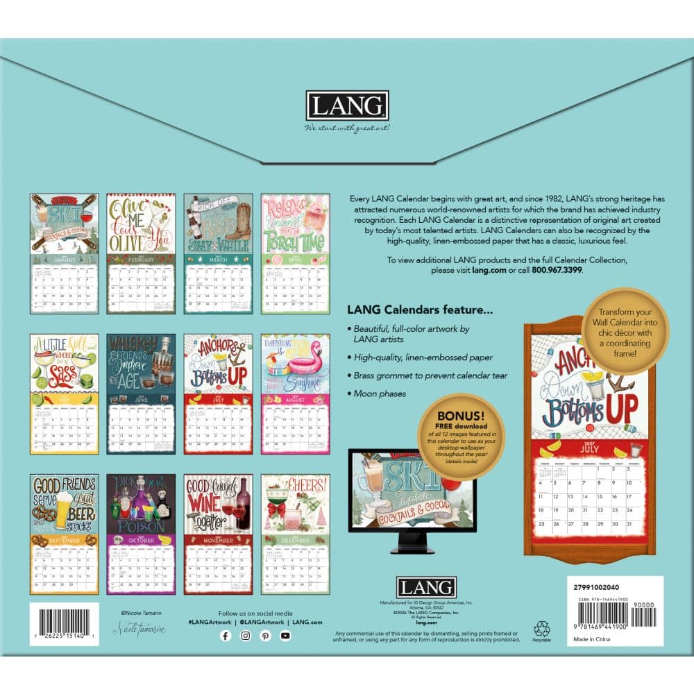 Happy Hour 2027 Wall Calendar by Nicole Tamarin First Alternate Image