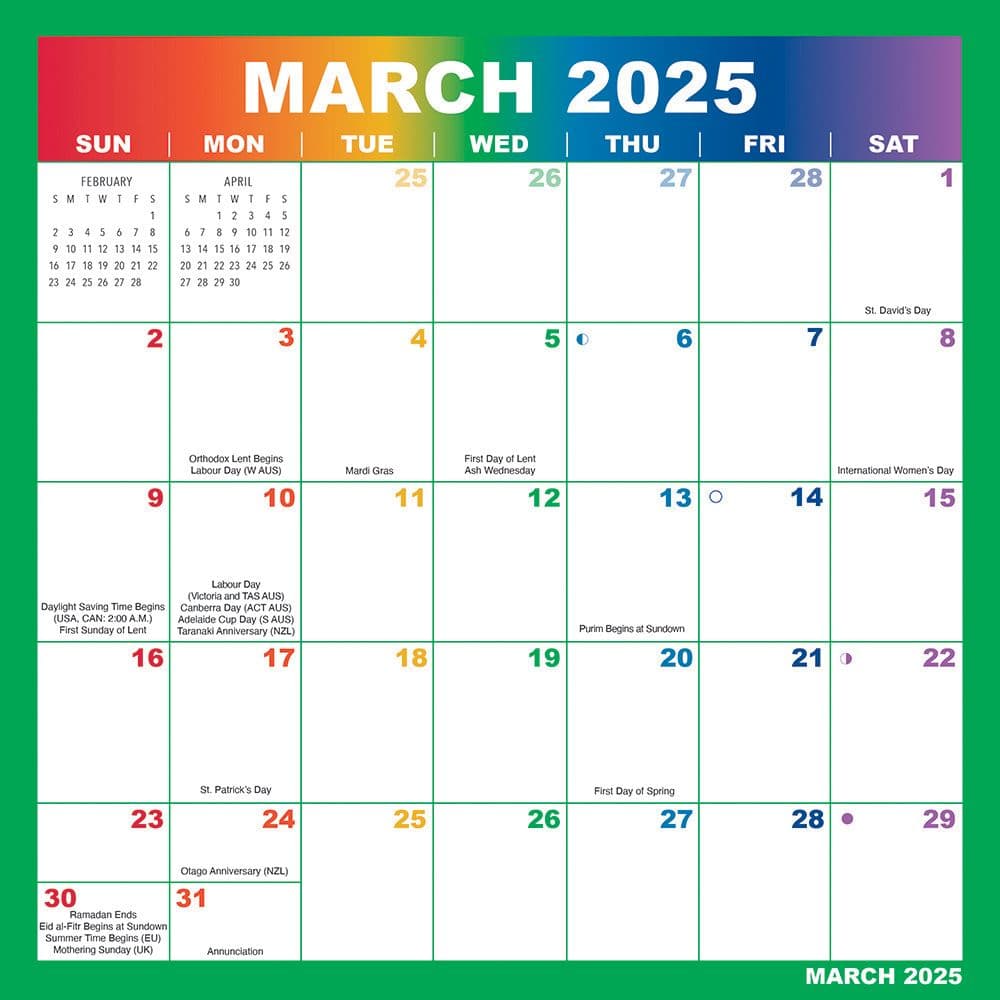 Rainbow Magic Grip 2025 Wall Calendar Third Alternate Image width=&quot;1000&quot; height=&quot;1000&quot;