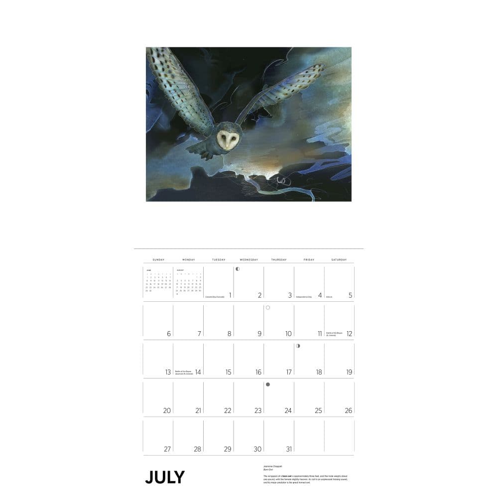 Chappell Owls 2025 Wall Calendar Second Alternate Image width="1000" height="1000"