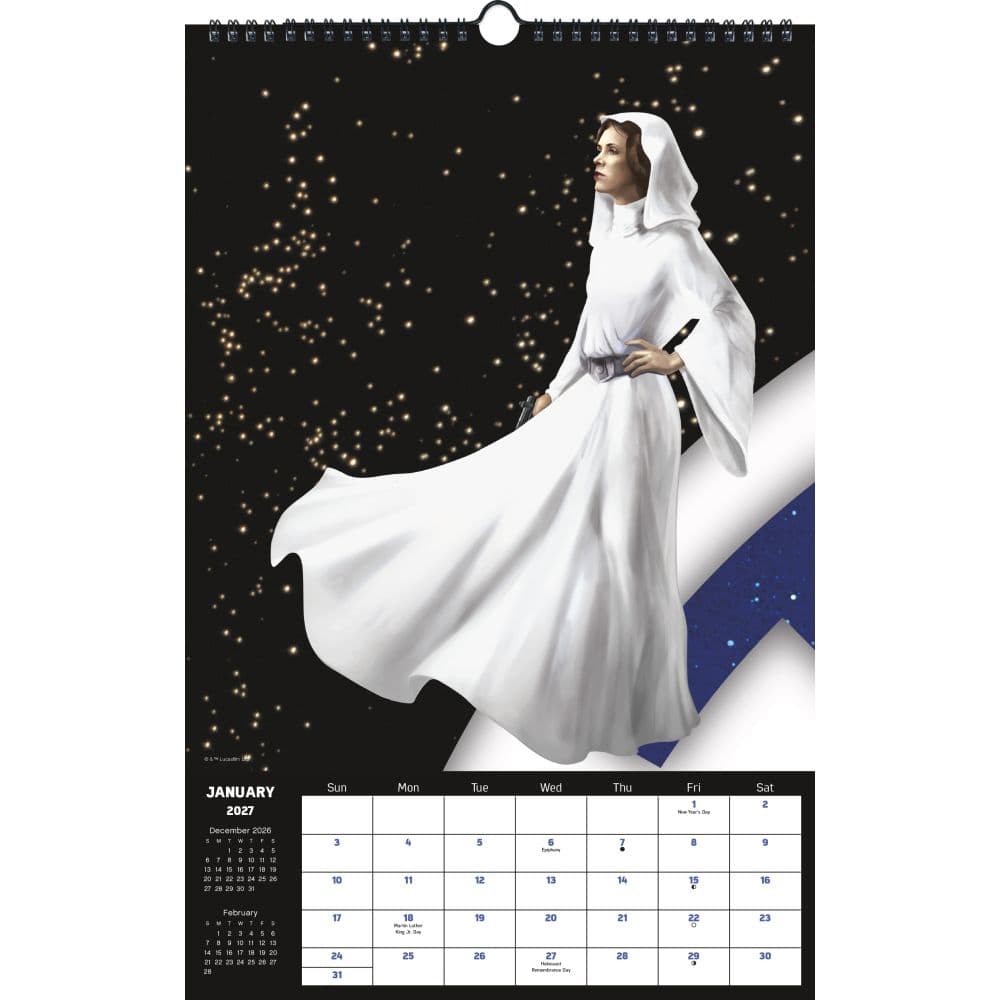 Star Wars Poster 2027 Slim Wall Calendar Second Alternate Image