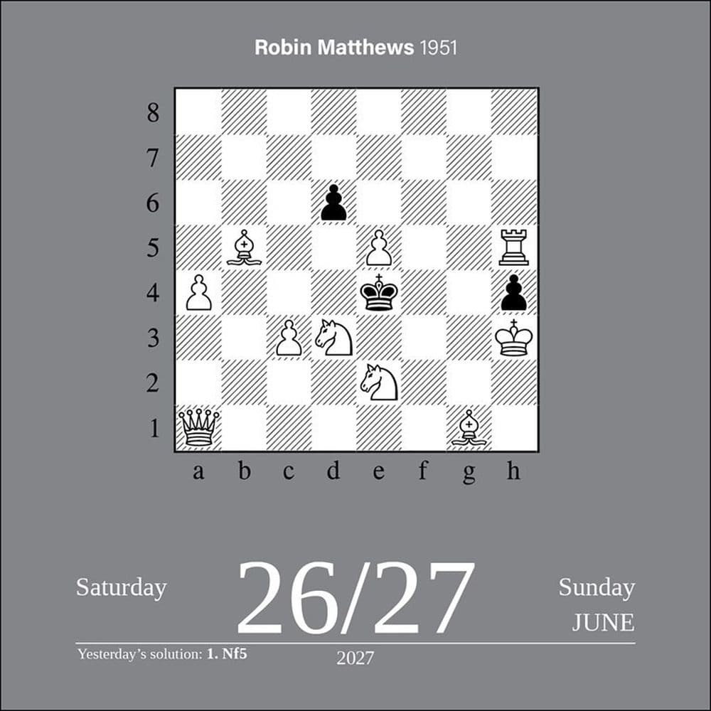 Chess 2027 Desk Calendar Third Alternate Image