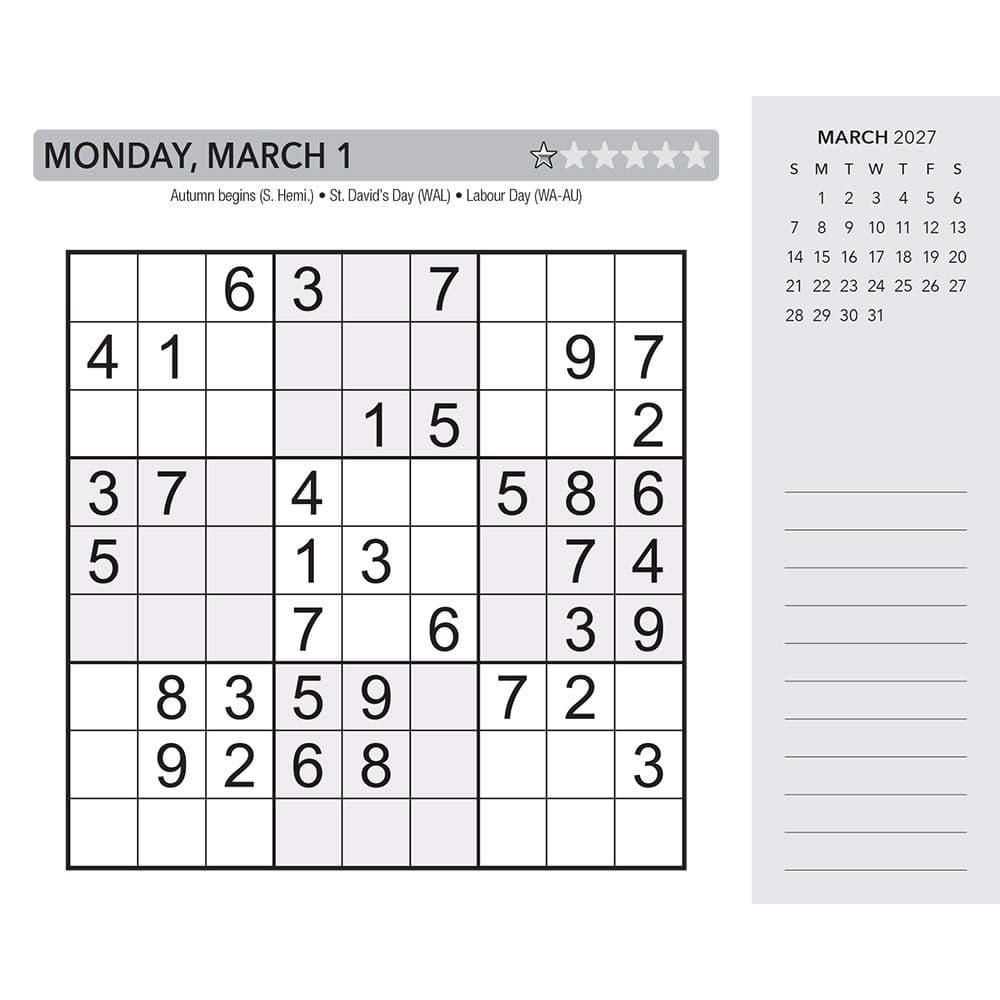 Sudoku 2027 Desk Calendar Second Alternate Image