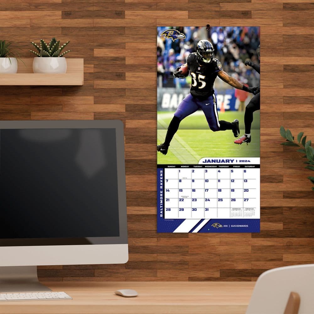 Baltimore Ravens 2024 Mini Wall Calendar