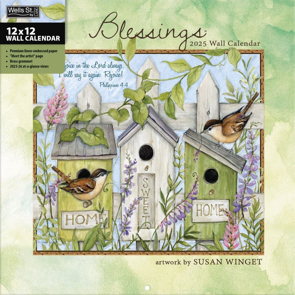 Blessings by Susan Winget 2025 Wall Calendar