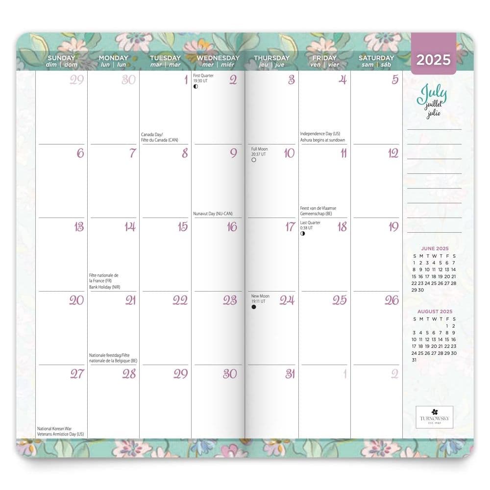 House of Turnowsky Flowers 2025 Pocket Planner Third Alternate Image width=&quot;1000&quot; height=&quot;1000&quot;