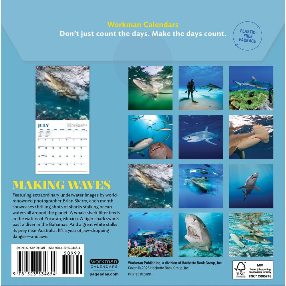 Shark 2027 Mini Wall Calendar First Alternate Image