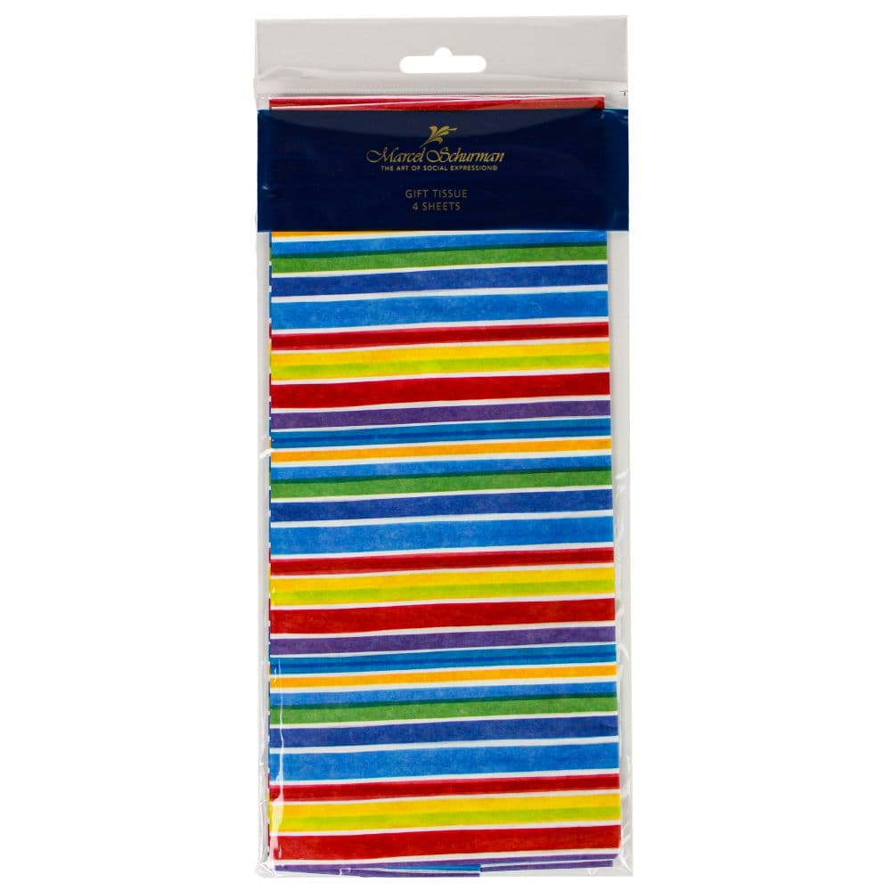 Colorful Stripes Tissue Paper - 4 Sheets Main Product Image