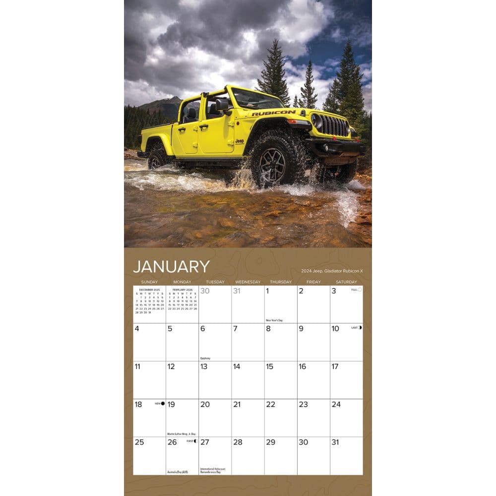Jeep 2026 Mini Wall Calendar Second Alternate Image