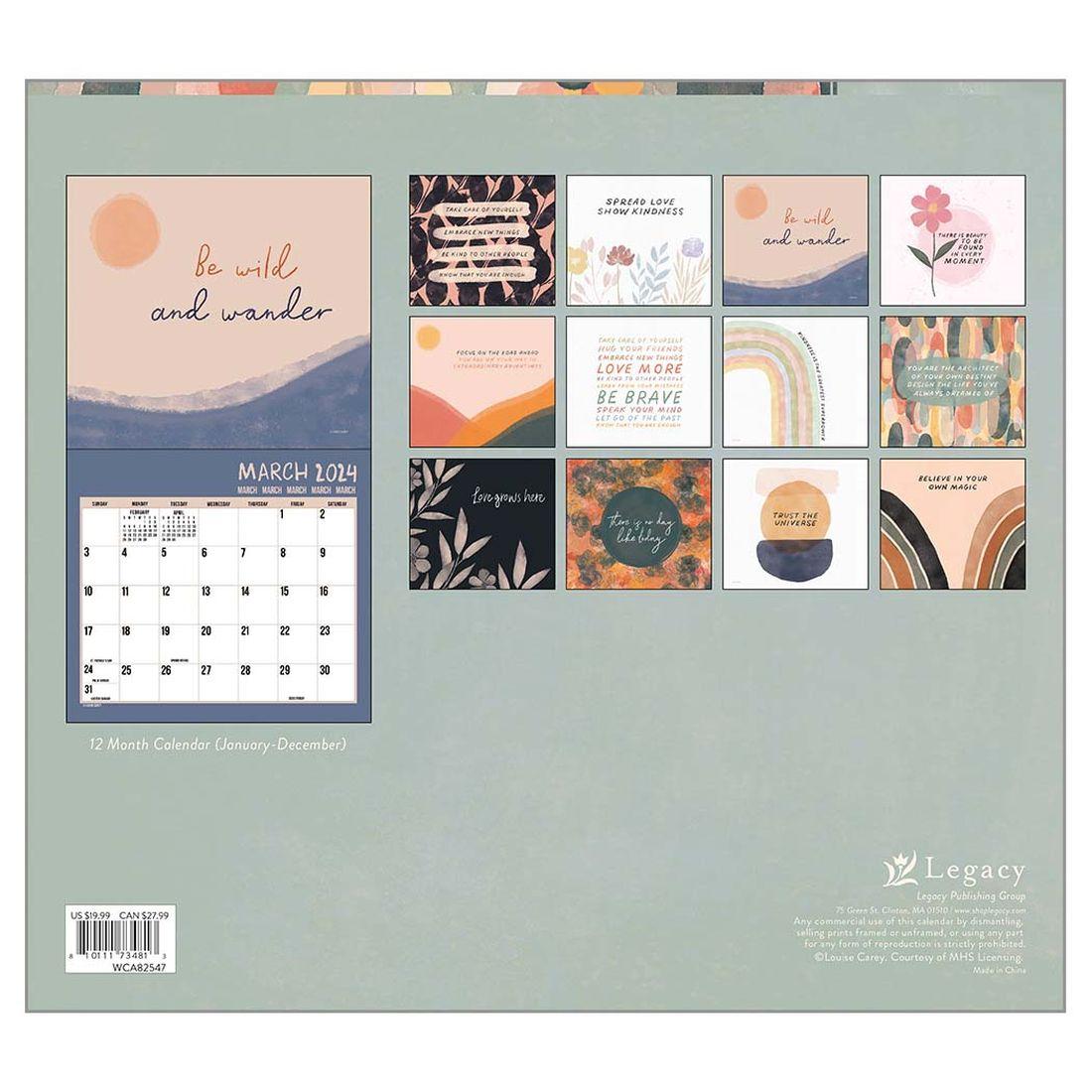 Live Laugh Love Carey 2024 Wall Calendar