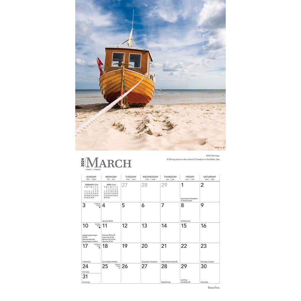 Beaches 2024 Mini Wall Calendar Second Alternate Image width=&quot;1000&quot; height=&quot;1000&quot;