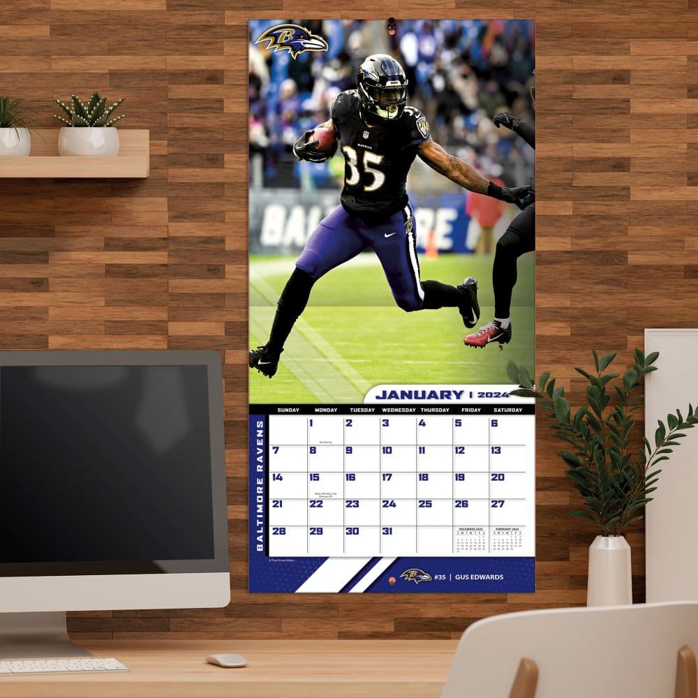 Baltimore Ravens 2024 Wall Calendar