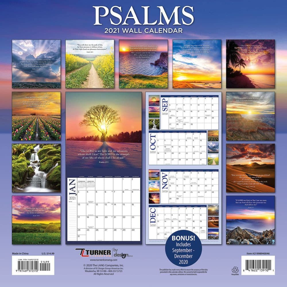 Psalms Wall Calendar