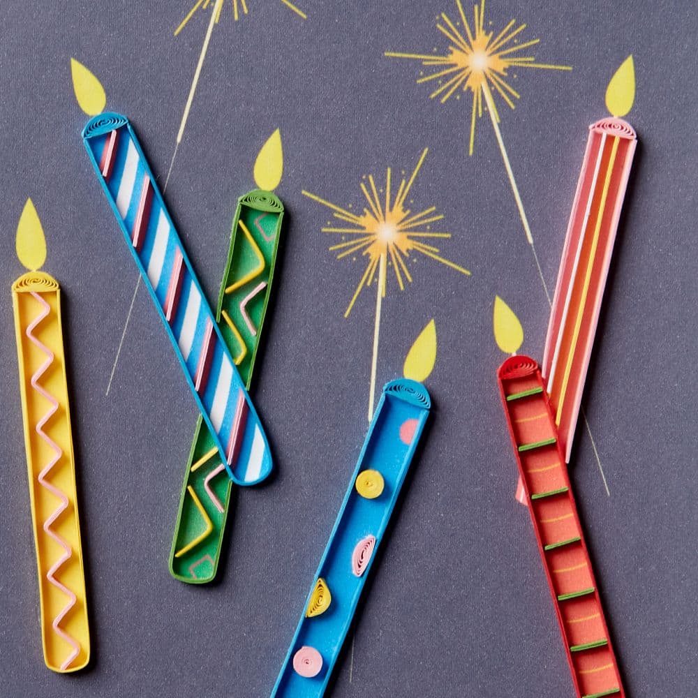 Candles Quilling Birthday Card Fifth Alternate Image width="1000" height="1000"