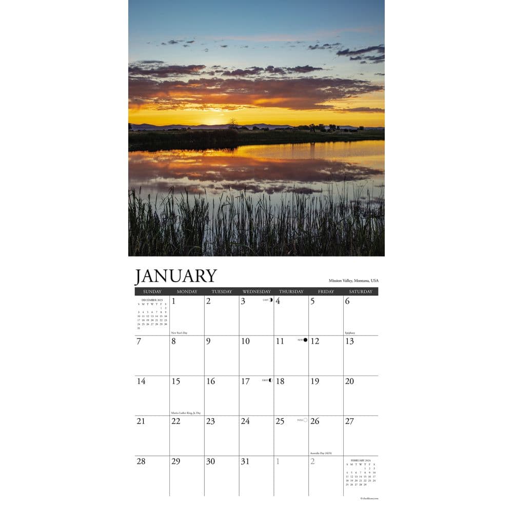 Sunrise Sunset 2024 Wall Calendar