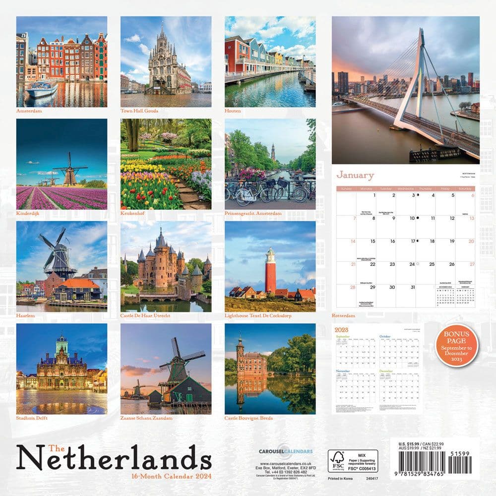 Netherlands 2024 Wall Calendar