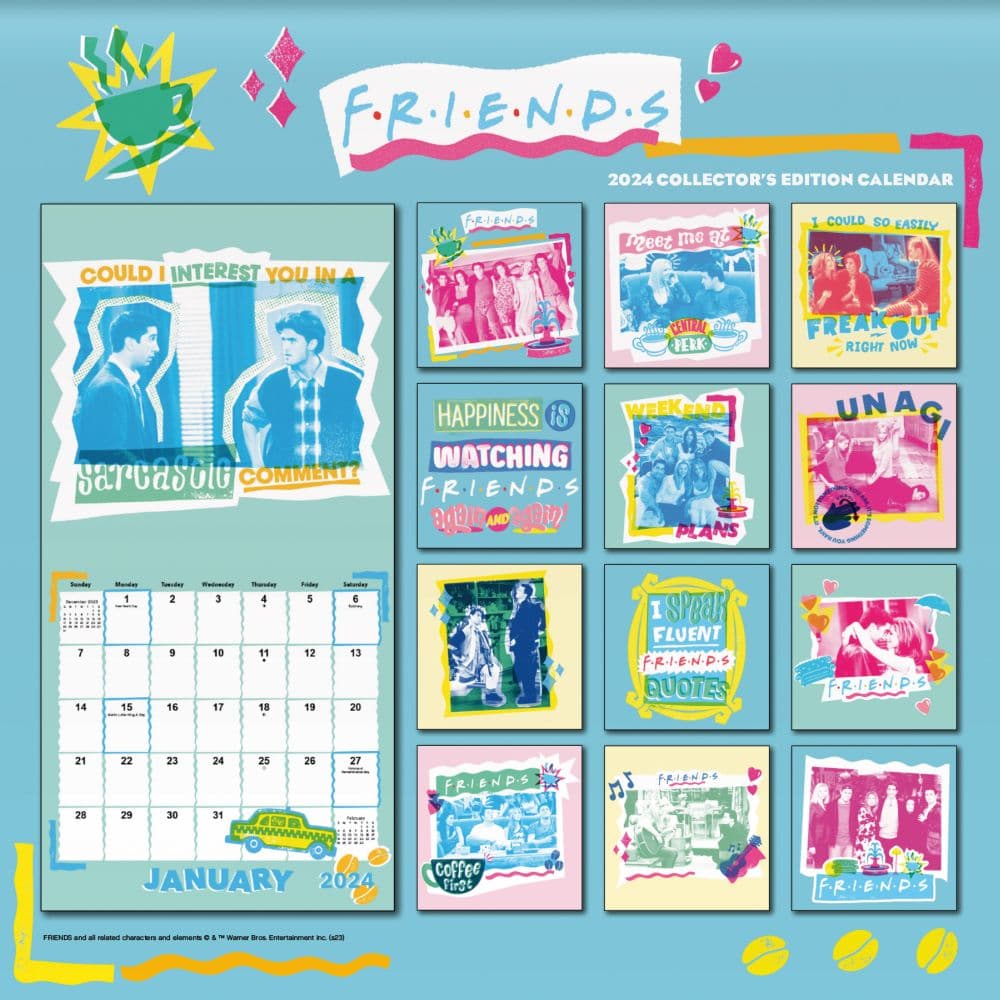Friends Collectors Edition 2024 Wall Calendar