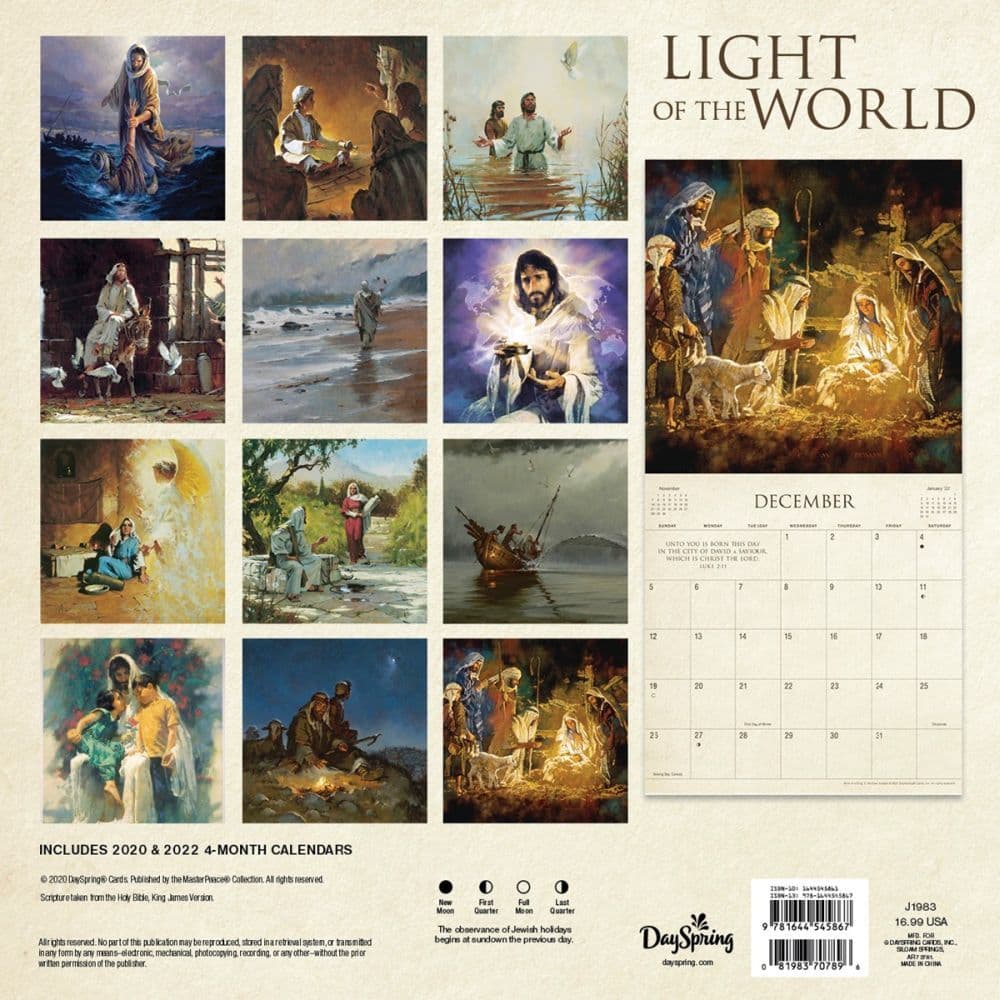Light The World Calendar 2022 Light Of The World Premium Wall Calendar - Calendars.com