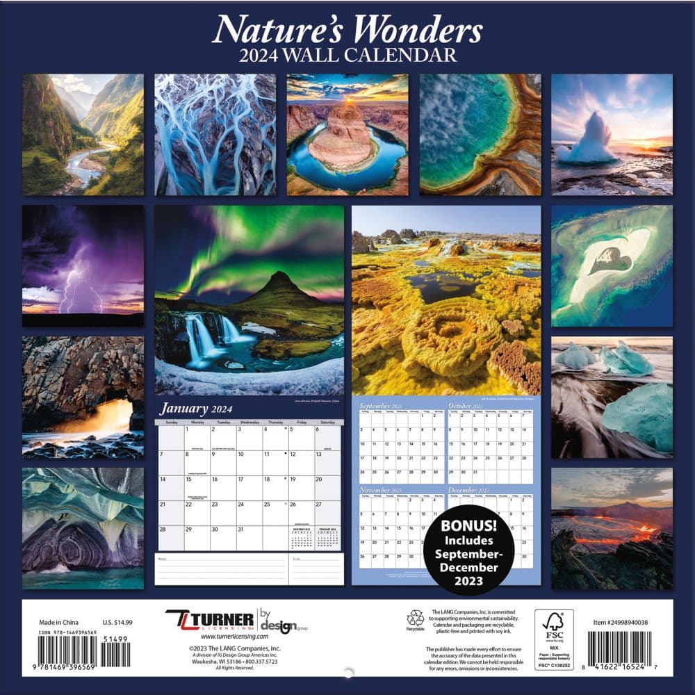 Natures Wonders 2024 Wall Calendar First Alternate Image width=&quot;1000&quot; height=&quot;1000&quot;