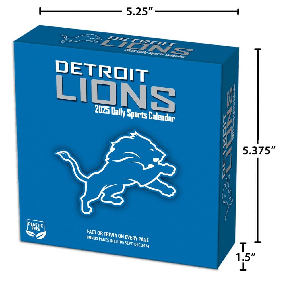 NFL Detroit Lions 2025 Desk Calendar Fifth Alternate Image