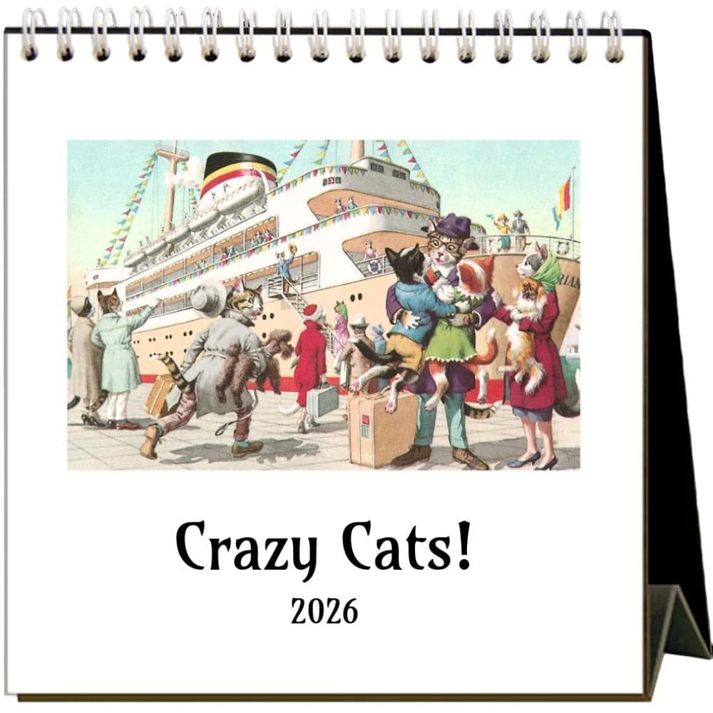 Crazy Cats 2026 Easel Desk Calendar Main Product Image