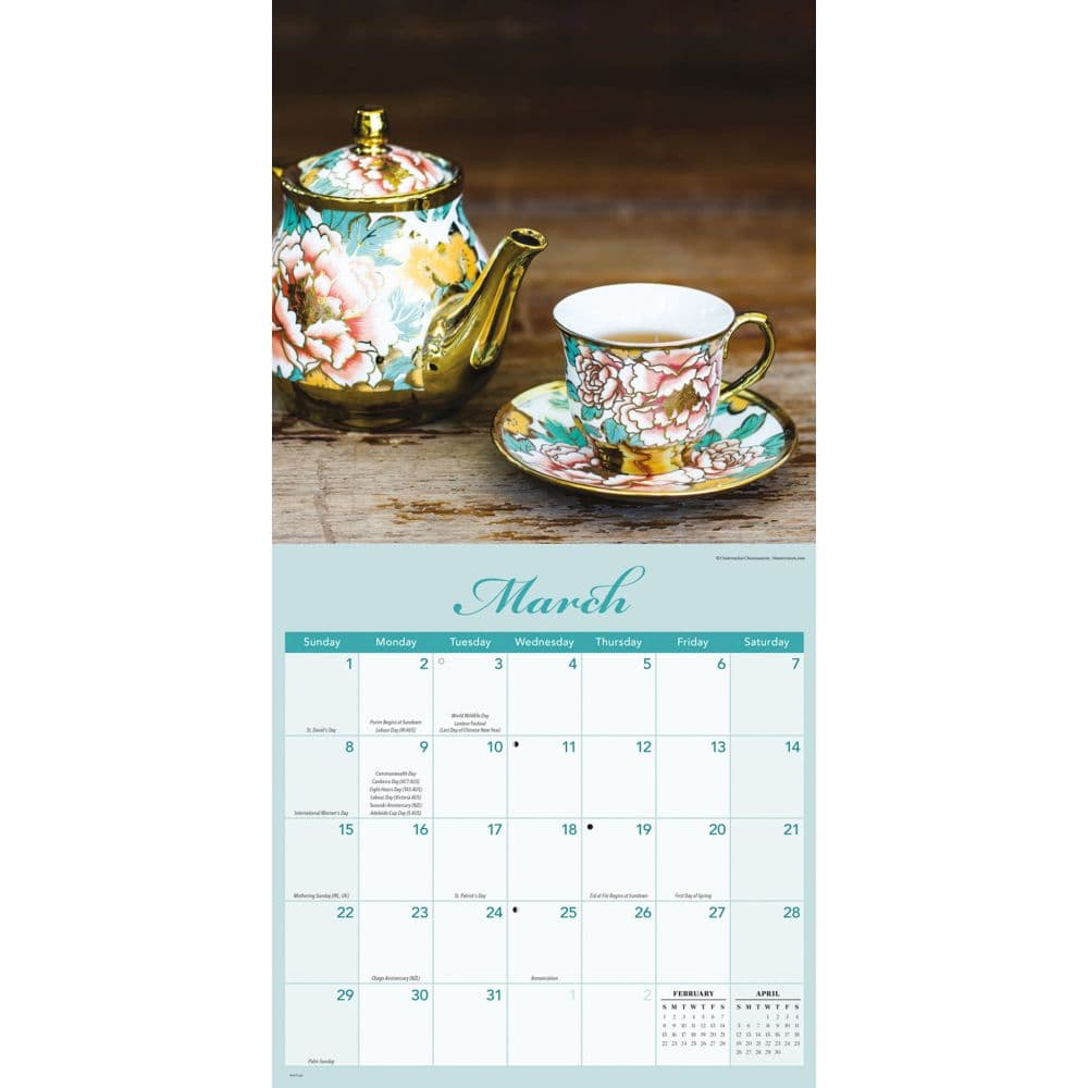Teacups 2026 Wall Calendar Second Alternate Image