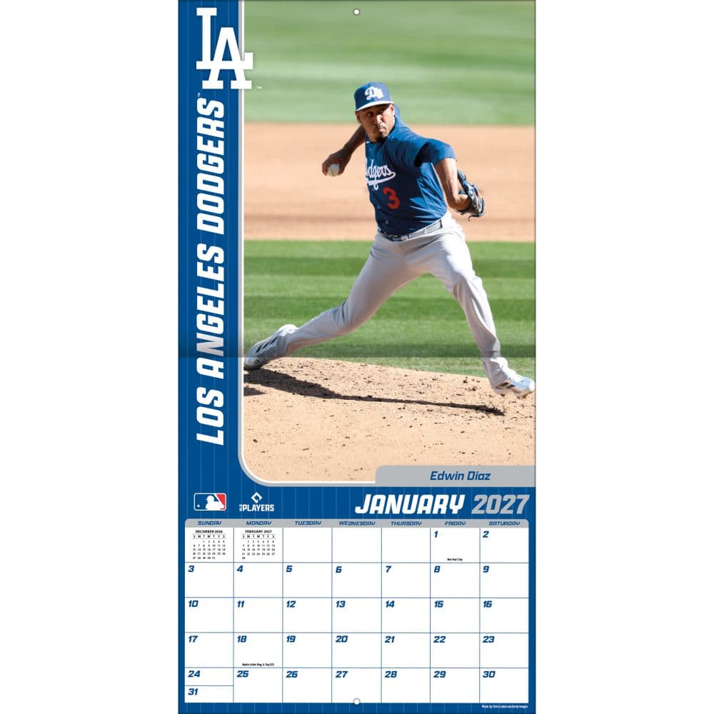 MLB Los Angeles Dodgers 2027 Wall Calendar Third Alternate Image