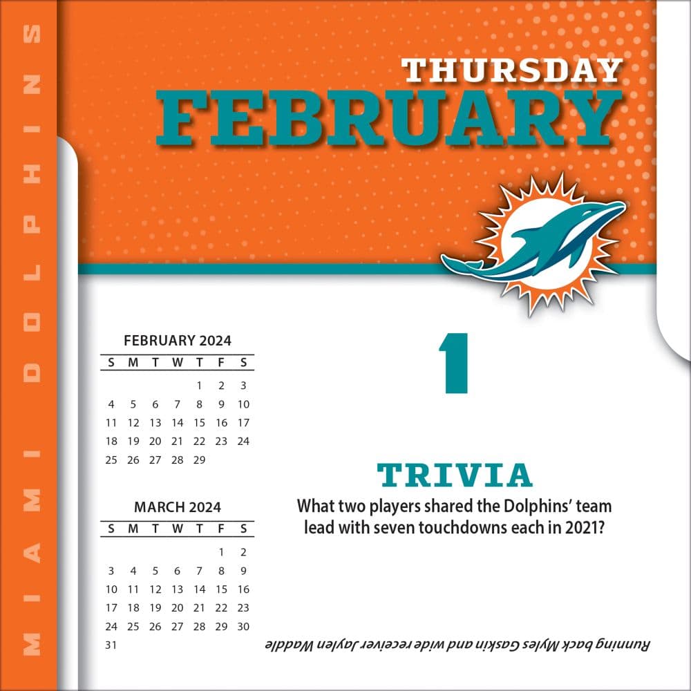 Miami Dolphins 2024 Desk Calendar