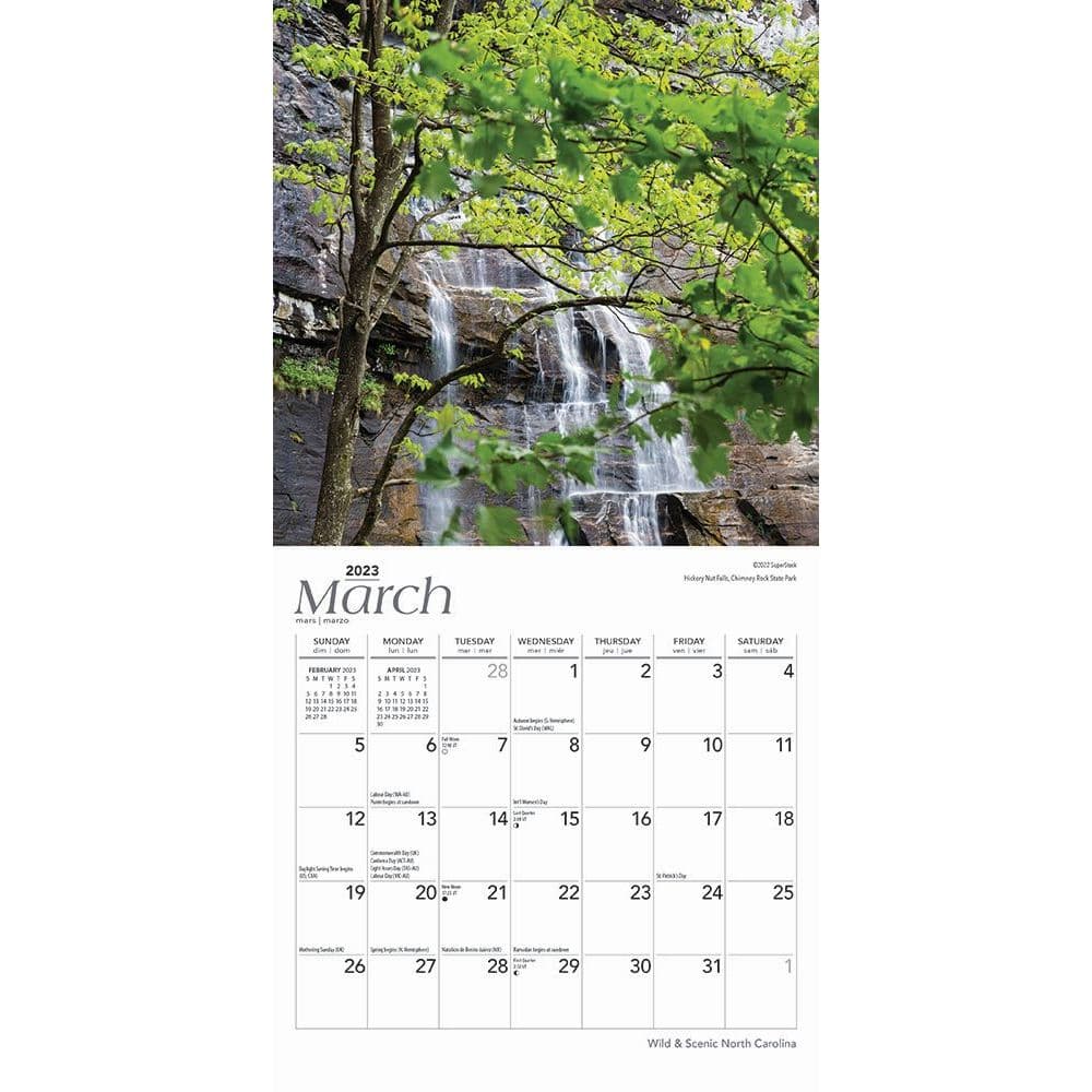North Carolina Wild and Scenic 2023 Mini Wall Calendar - Calendars.com
