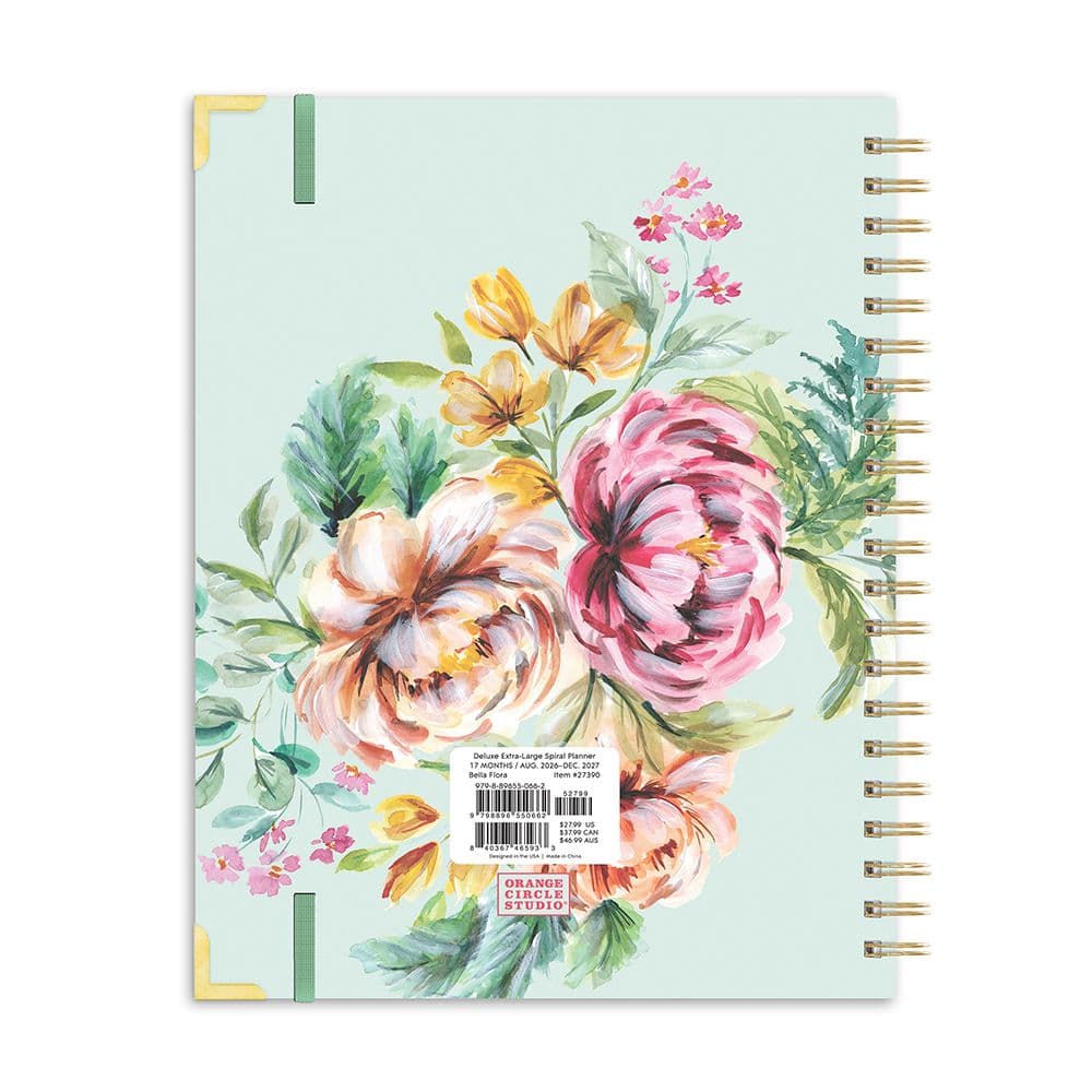 Bella Flora 2027 Deluxe Extra-Large Spiral Planner First Alternate Image