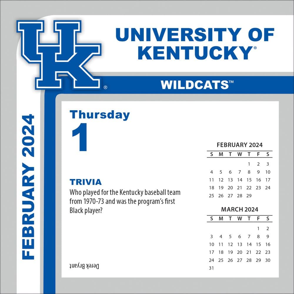 Kentucky Wildcats 2024 Desk Calendar