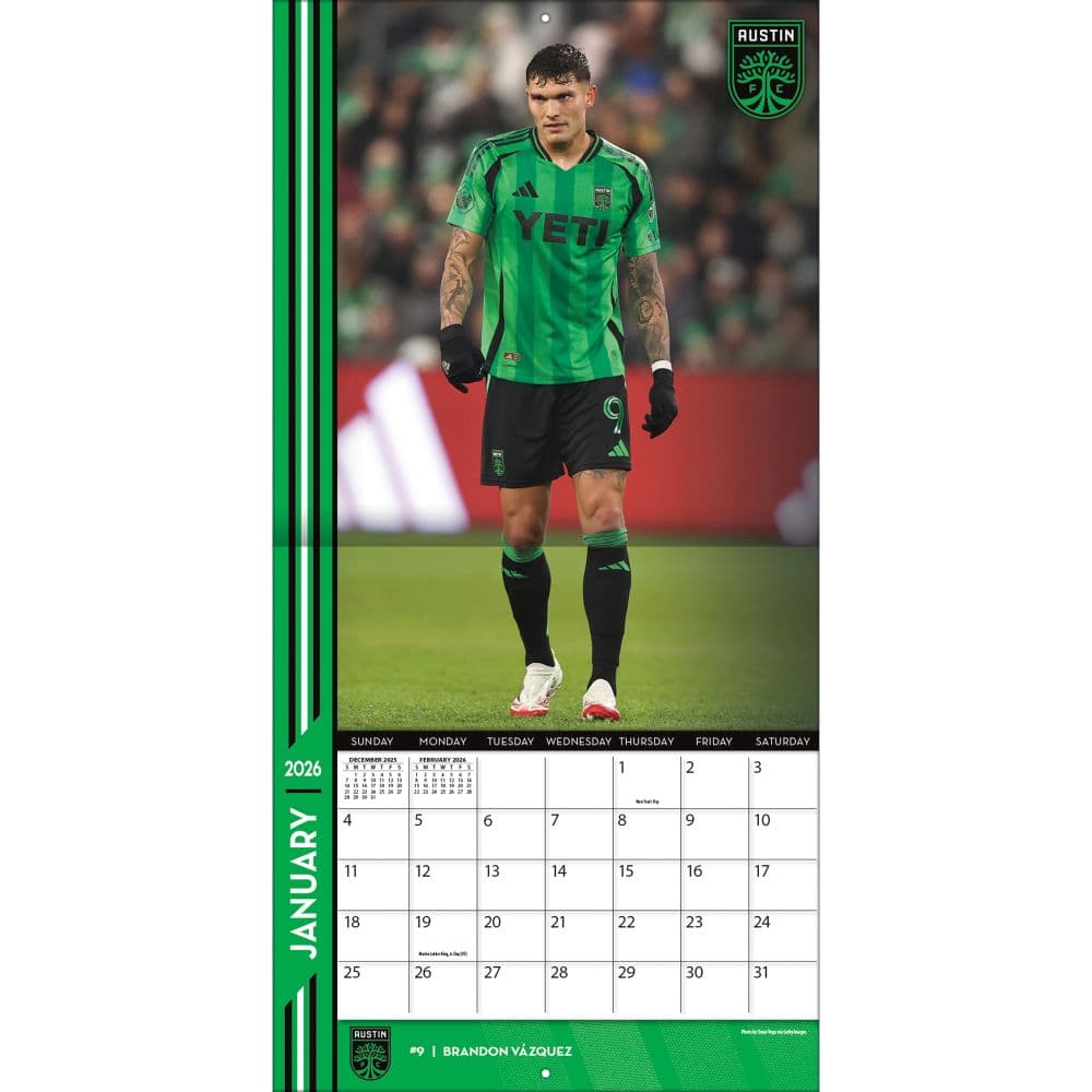 MLS Austin FC 2026 Wall Calendar Third Alternate Image